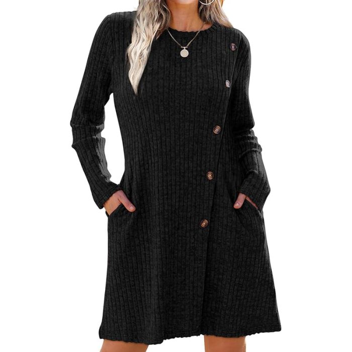 Long Sleeve Dress for Women Tunic Sweater Dresses