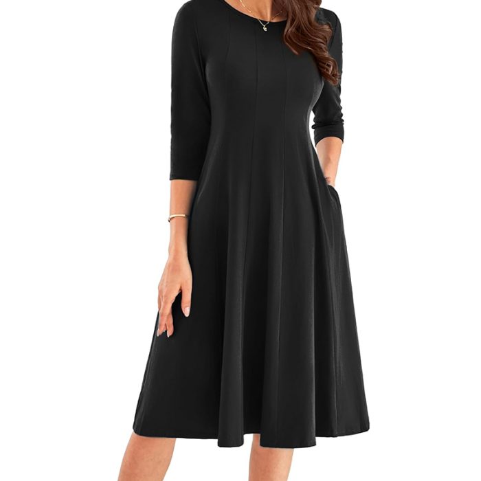 Casual Midi Dress with Pockets